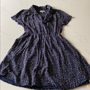 Floral print collared day dress